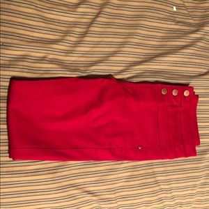 Red refuge pants size 6